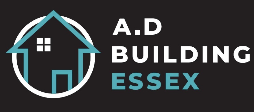 A.D Building Essex logo with a house in a circle.